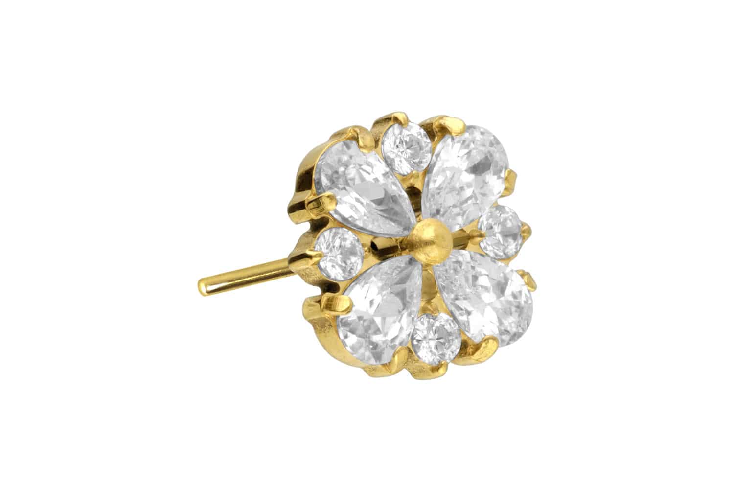 Titan Aufsatz mit Push Pin KRISTALLORNAMENT von Piercingline